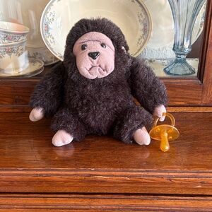 VINTAGE Plush Gorilla Stuffed Animal Toy - Brown